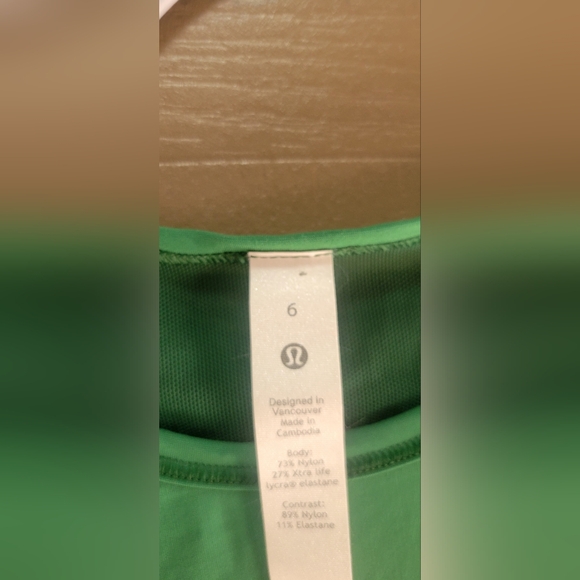 Lululemon Size 6 Sculpt Tank Top in Everglade Green Classic Fit NWOT - Picture 9 of 9